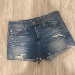 AG “Bryn” denim shorts